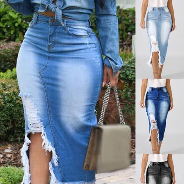 sales fashion high waist ripped women skirt split denim distressed jeans bodycon long wholesale dropshipping, Black
sales fashion high waist ripped women skirt split denim distressed jeans bodycon long wholesale dropshipping, Black