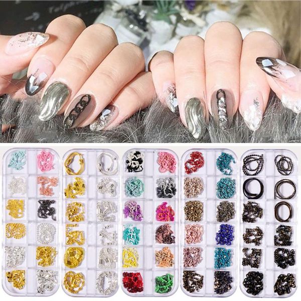 nail art decorations 12 grids/box multi-colored all various shapes chains metal 3d studs alloy manicure diy, Silver;gold
nail art decorations 12 grids/box multi-colored all various shapes chains metal 3d studs alloy manicure diy, Silver;gold