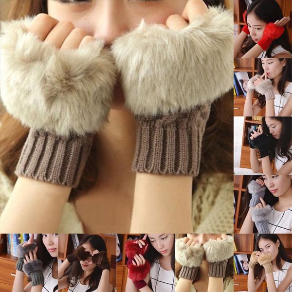 five fingers gloves women knitted fingerless faux fur plush thick wrist mitten winter warmer fashion cute 10 colors, Blue;gray
five fingers gloves women knitted fingerless faux fur plush thick wrist mitten winter warmer fashion cute 10 colors, Blue;gray