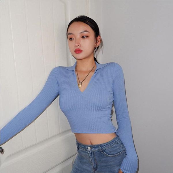 women's sweaters avocado green shirt knitted long sleeve t-shirt short open navel heart machine thin misa sweater fashion, White;black
women's sweaters avocado green shirt knitted long sleeve t-shirt short open navel heart machine thin misa sweater fashion, White;black