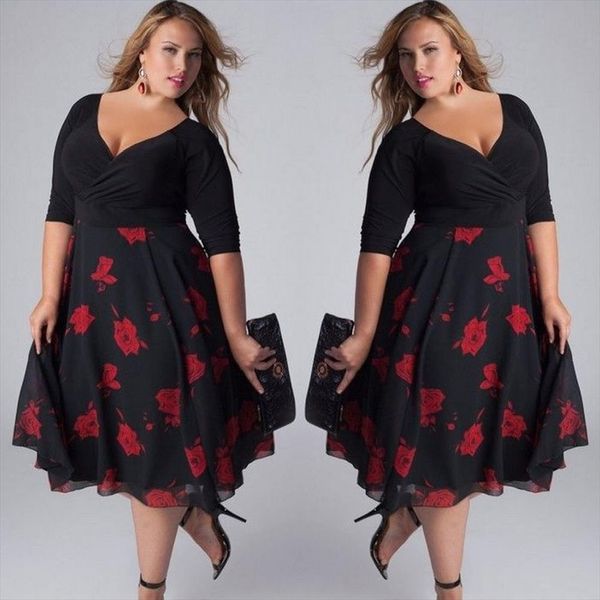 35 amp plus size boho women dress v neck floral maxi party beach vestidos verano mujer sukienka, Black;gray
35 amp plus size boho women dress v neck floral maxi party beach vestidos verano mujer sukienka, Black;gray