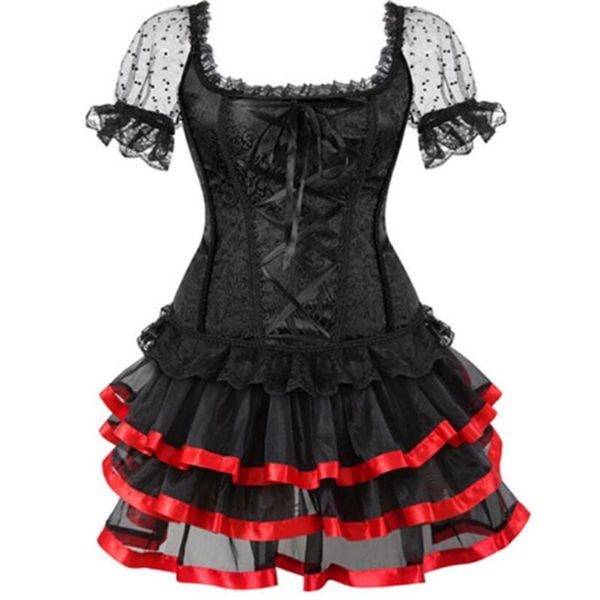 bustiers & corsets overbust vintage corset with skirt off shoulder sleeve plus size burlesque costumes floral lace up dress, Black;white
bustiers & corsets overbust vintage corset with skirt off shoulder sleeve plus size burlesque costumes floral lace up dress, Black;white