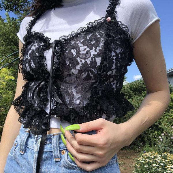 goth dark lace gothic see through camis black mall e-girl ruffles crop women backless sleeveless bandage clothes women's tanks &, White
goth dark lace gothic see through camis black mall e-girl ruffles crop women backless sleeveless bandage clothes women's tanks &, White