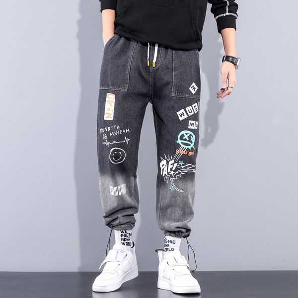 men's pants jogging pants, casual japanese harajuku pants for men, with elastic waistband eb49, Black
men's pants jogging pants, casual japanese harajuku pants for men, with elastic waistband eb49, Black