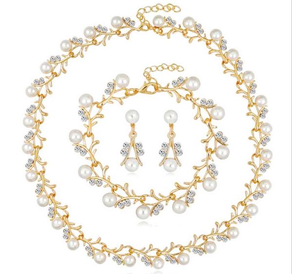 earrings & necklace exquisite cubic zirconia wedding party jewelry set gold color pearl flower bracelet bridal sets, Silver
earrings & necklace exquisite cubic zirconia wedding party jewelry set gold color pearl flower bracelet bridal sets, Silver