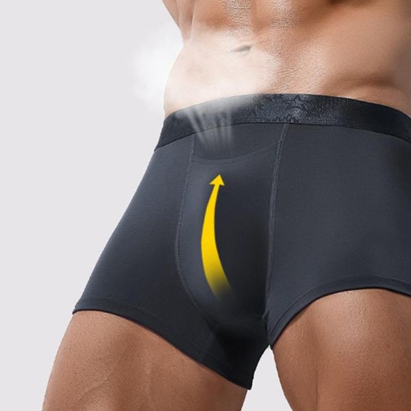 underpants men's boxers shorts underwear breathable scrotum support bag function cellulose fiber u convex separated panties, Black;white
underpants men's boxers shorts underwear breathable scrotum support bag function cellulose fiber u convex separated panties, Black;white