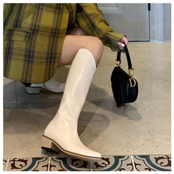 boots blwbyl 2021 autumn and winter models korean version but knee white thick heel high tube pointed toe mid, Black
boots blwbyl 2021 autumn and winter models korean version but knee white thick heel high tube pointed toe mid, Black