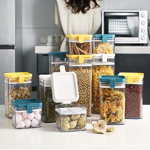 storage bottles & jars acrylic household kitchen food box with lid