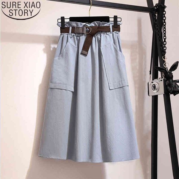 casual cotton solid high waist midi knee length spring autumn women with belt fashion school skirt female 9900 210417, Black
casual cotton solid high waist midi knee length spring autumn women with belt fashion school skirt female 9900 210417, Black