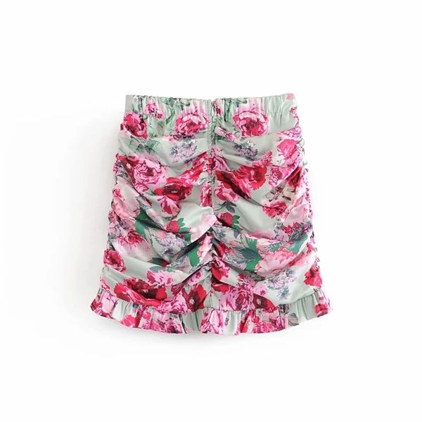 vintage chic floral printed ruched ruffles mini skirt women fashion elastic waist back zipper skirts casual faldas mujer 210531, Black
vintage chic floral printed ruched ruffles mini skirt women fashion elastic waist back zipper skirts casual faldas mujer 210531, Black