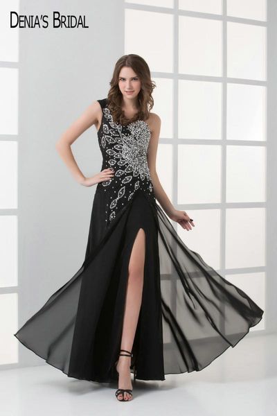 party dresses 2021 black a-line evening with one-shoulder neckline side split floor length prom gowns, White;black
party dresses 2021 black a-line evening with one-shoulder neckline side split floor length prom gowns, White;black