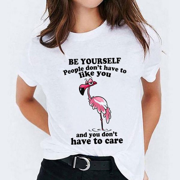 women's t-shirt ladies print lady womens female tee t graphic t-shirts for women flamingo cartoon funny 90s style girl trend, White
women's t-shirt ladies print lady womens female tee t graphic t-shirts for women flamingo cartoon funny 90s style girl trend, White