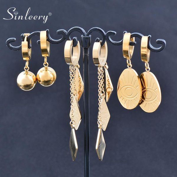 hoop & huggie sinleery stainless steel earrings pendant demon eye gold color engagement jewelry for women 2021 arrival es187 ssk, Golden;silver
hoop & huggie sinleery stainless steel earrings pendant demon eye gold color engagement jewelry for women 2021 arrival es187 ssk, Golden;silver