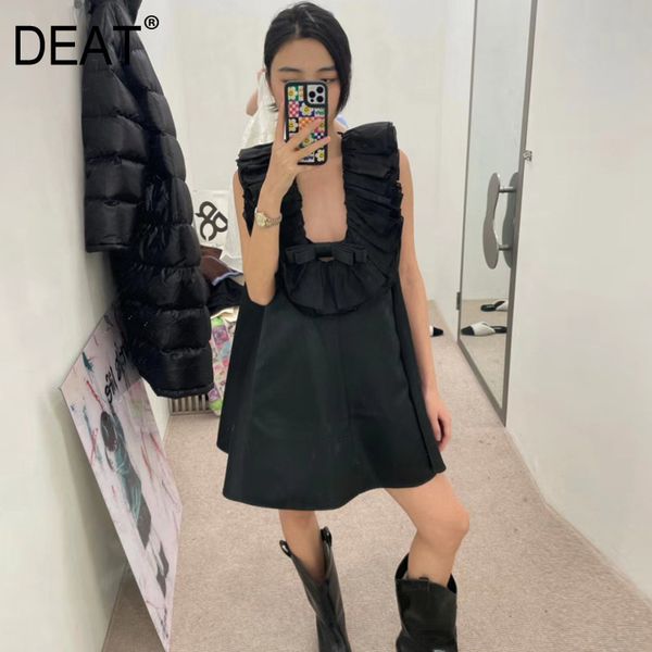 v-neck sleeveless pleated ruffles cotton dobby pullover a-line wide mini dress japan styles vestido fashion wr12101l 210421, Black;gray
v-neck sleeveless pleated ruffles cotton dobby pullover a-line wide mini dress japan styles vestido fashion wr12101l 210421, Black;gray
