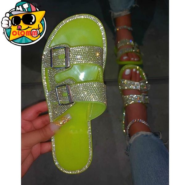 slippers 2021 woman's summer flat rhinestone open toe buckle sandals outdoor beach shoes fashion plus size 43, Black
slippers 2021 woman's summer flat rhinestone open toe buckle sandals outdoor beach shoes fashion plus size 43, Black