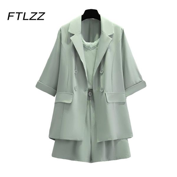 women's tracksuits 2021 summer plus size office three piece sets women blazer outfits loose jacekt + v-neck camisole shorts suit woman, Gray
women's tracksuits 2021 summer plus size office three piece sets women blazer outfits loose jacekt + v-neck camisole shorts suit woman, Gray