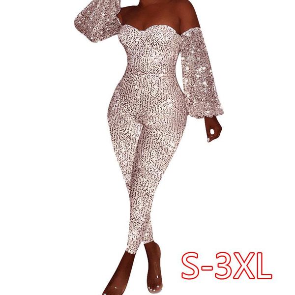 women's jumpsuits & rompers women glitter sequin strapless overalls lady autumn lantern long sleeve jumpsuit slim bodycon skinny clubwe, Black;white
women's jumpsuits & rompers women glitter sequin strapless overalls lady autumn lantern long sleeve jumpsuit slim bodycon skinny clubwe, Black;white
