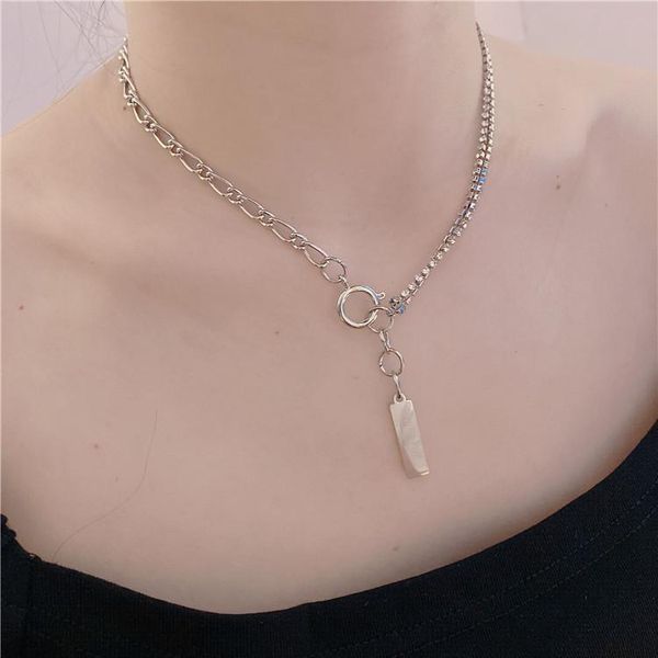 chokers 2 layered stainless steel diamounds chain choker necklace for women hoops rectangle shape pendant cool jewelry, Golden;silver
chokers 2 layered stainless steel diamounds chain choker necklace for women hoops rectangle shape pendant cool jewelry, Golden;silver