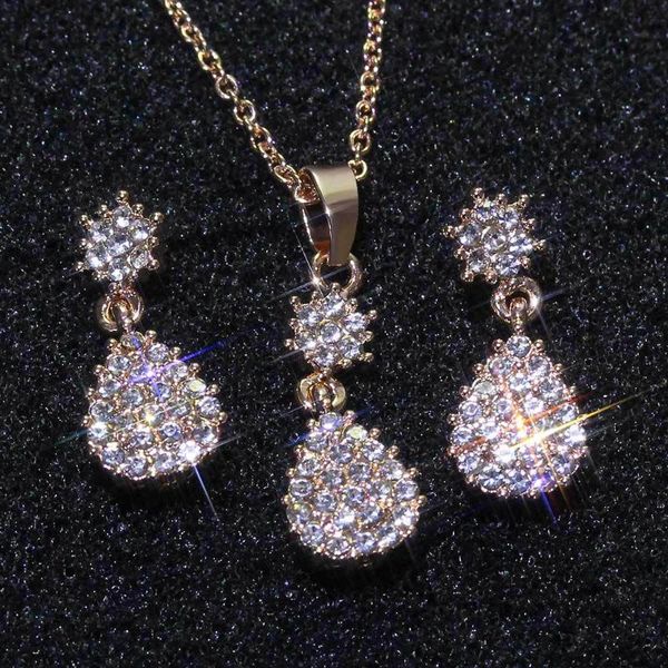 earrings & necklace trendy crystal engagement design water drop zircon and earring set for women wedding full diamond jewelry, Silver
earrings & necklace trendy crystal engagement design water drop zircon and earring set for women wedding full diamond jewelry, Silver