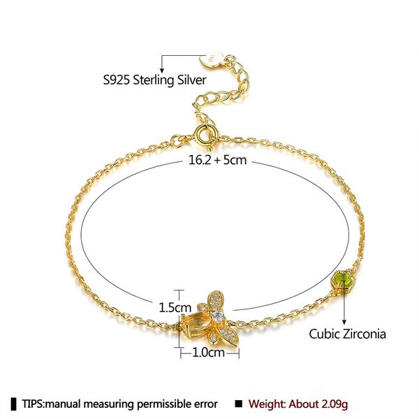 laicani brand direct sales sterling silver european and american style girl bee bracelet exquisite ornaments, Golden;silver
laicani brand direct sales sterling silver european and american style girl bee bracelet exquisite ornaments, Golden;silver