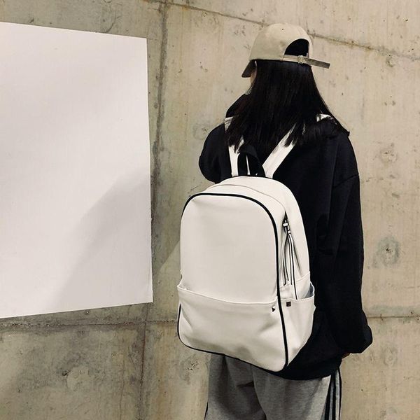 backpack fashion men women leather backpacks black white school bags for teenagers girls college book bag lapmochila
backpack fashion men women leather backpacks black white school bags for teenagers girls college book bag lapmochila