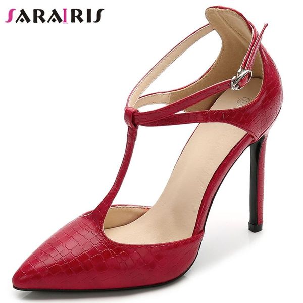 sandals sarairis ladies summer office elegant t-strap cool pointed toe ol women mature high thin heels shoes woman, Black
sandals sarairis ladies summer office elegant t-strap cool pointed toe ol women mature high thin heels shoes woman, Black