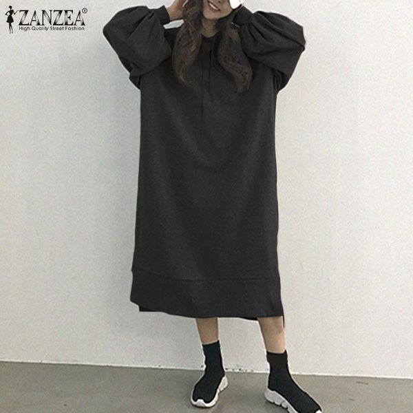 plus size women's dress zanzea midi female hoodies ropa de mujer 2021 autumn long sleeve streetwear casual side fork robe dresses, Black;gray
plus size women's dress zanzea midi female hoodies ropa de mujer 2021 autumn long sleeve streetwear casual side fork robe dresses, Black;gray