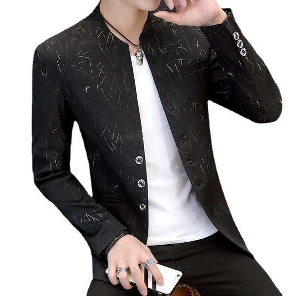 men's suits & blazers 2021 men 's casual collar youth handsome trend slim print, White;black
men's suits & blazers 2021 men 's casual collar youth handsome trend slim print, White;black