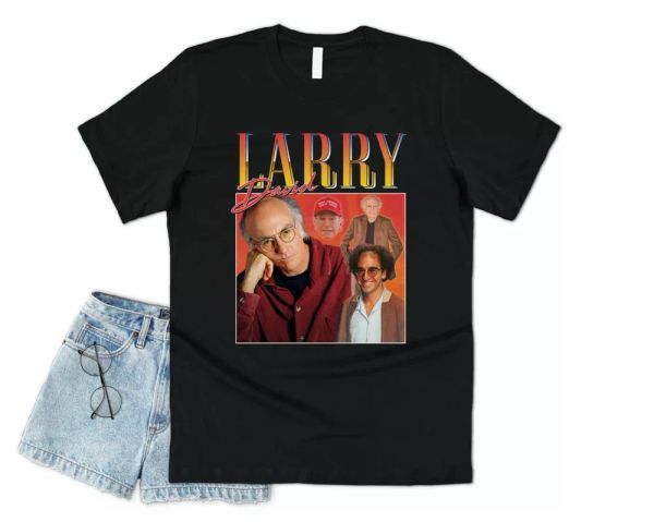 larry david homage t-shirt tee funny comedy legend icon 80's 90's retro usa, White;black
larry david homage t-shirt tee funny comedy legend icon 80's 90's retro usa, White;black