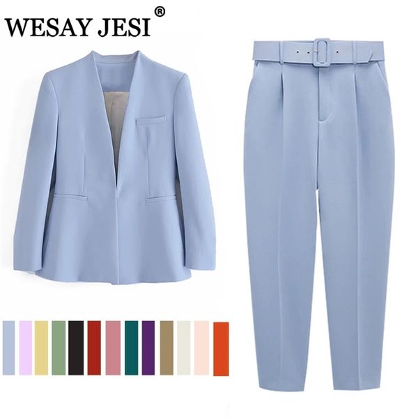 wesay jesi women's fashion blazer office suit pantsuit simple solid color suit collar long sleeve + trousers 2 piece set blazer 210727, White
wesay jesi women's fashion blazer office suit pantsuit simple solid color suit collar long sleeve + trousers 2 piece set blazer 210727, White