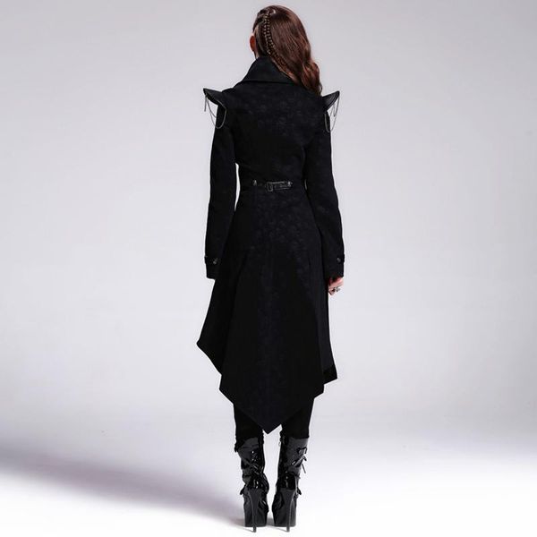 women's trench coats steampunk gothic lady swallow-tailed coat with snap button asymmetric black skeleton printing jacket punk long out, Tan;black
women's trench coats steampunk gothic lady swallow-tailed coat with snap button asymmetric black skeleton printing jacket punk long out, Tan;black