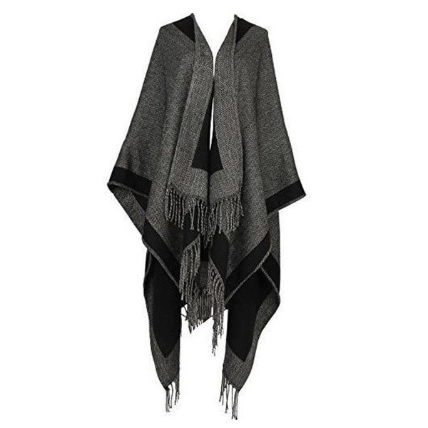 scarves womens tassel poncho two-sided shawl ladies knitted wrap cape scarf blanket warm for winter women's and wraps, Blue;gray
scarves womens tassel poncho two-sided shawl ladies knitted wrap cape scarf blanket warm for winter women's and wraps, Blue;gray