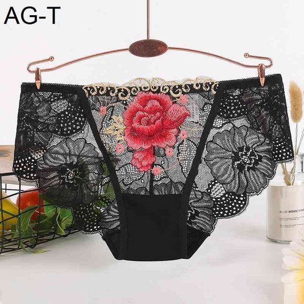 lace underwear embroidery flower large cotton crotch breathable women's briefs origin, Black;pink 
lace underwear embroidery flower large cotton crotch breathable women's briefs origin, Black;pink