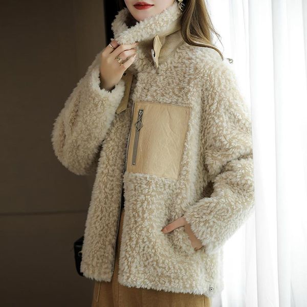 women's fur & faux women 2022 autumn winter fashion genuine sheep shearing coats female real lamb outwears ladies solid color jackets b, Black
women's fur & faux women 2022 autumn winter fashion genuine sheep shearing coats female real lamb outwears ladies solid color jackets b, Black