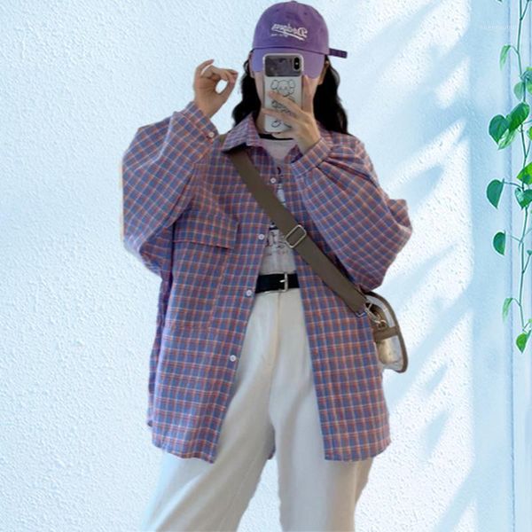 purple plaid shirt women spring fashion 2021 shirts korean style long sleeve loose casual lattice button up women's blouses &, White
purple plaid shirt women spring fashion 2021 shirts korean style long sleeve loose casual lattice button up women's blouses &, White