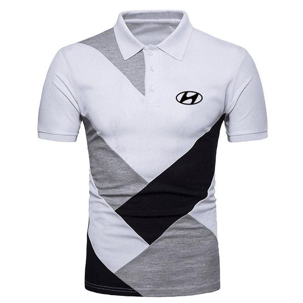 men's polos hyundai motor 2021 summer casual short sleeve shirt fashion high street hip hop stitching t-shirts, White;black
men's polos hyundai motor 2021 summer casual short sleeve shirt fashion high street hip hop stitching t-shirts, White;black