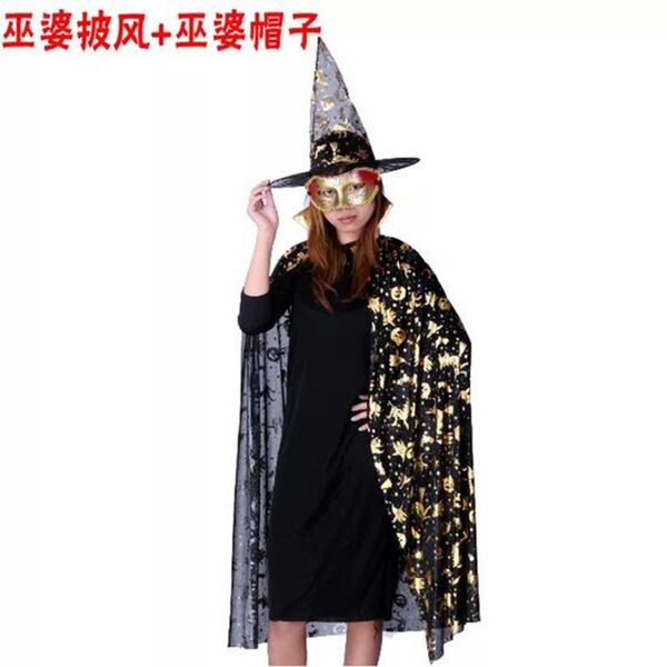 halloween cosplay costume female witch cloak chilen devil hooded performance, Black;red
halloween cosplay costume female witch cloak chilen devil hooded performance, Black;red