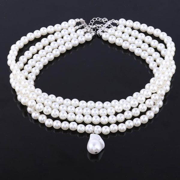 chokers multi strand imitation pearl choker necklace collar beads pendant statement for women jewelry, Golden;silver
chokers multi strand imitation pearl choker necklace collar beads pendant statement for women jewelry, Golden;silver