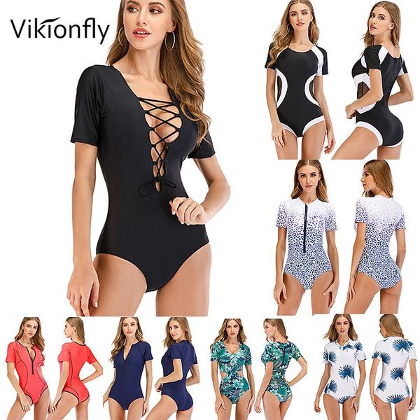 vikionfly 2021 sport one piece swimming suit for women swimwear short sleeve trikini swimsuit bathing surfing bikini one-piece suits
vikionfly 2021 sport one piece swimming suit for women swimwear short sleeve trikini swimsuit bathing surfing bikini one-piece suits