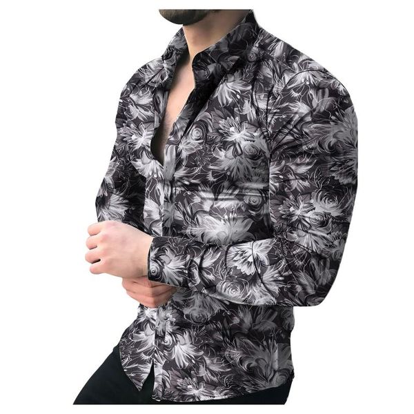 men's casual shirts 2021 social long sleeve floral leaf designer men slim fit vintage fashions shirt man dress jersey clothing male, White;black
men's casual shirts 2021 social long sleeve floral leaf designer men slim fit vintage fashions shirt man dress jersey clothing male, White;black
