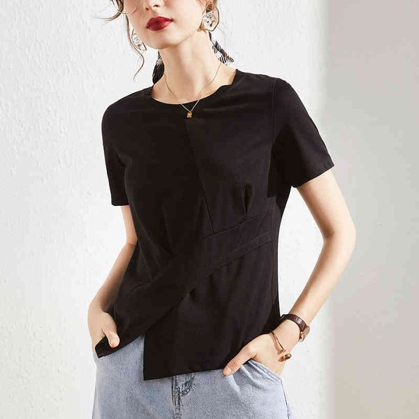 women's t-shirt asymmetrical white female t-shirt, black shirt for folds, summer , korean style, short sleeve, cotton jula
women's t-shirt asymmetrical white female t-shirt, black shirt for folds, summer , korean style, short sleeve, cotton jula