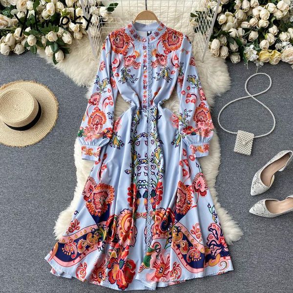 casual dresses yitimoky vintage print high waist women breasted puff sleeve o-neck a-line blue clothing 2021 spring korean fashion, Black;gray
casual dresses yitimoky vintage print high waist women breasted puff sleeve o-neck a-line blue clothing 2021 spring korean fashion, Black;gray