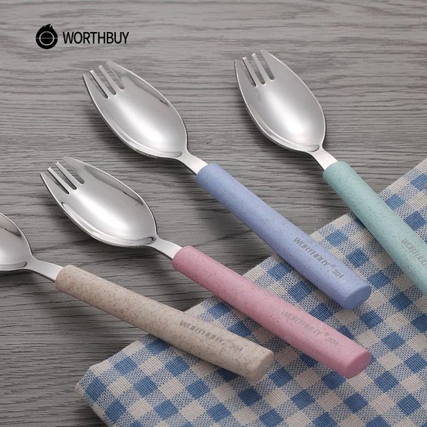multifunctional dinner fork spoon 304 stainless steel dessert fruit with wheat straw handle kitchen picks forks
multifunctional dinner fork spoon 304 stainless steel dessert fruit with wheat straw handle kitchen picks forks
