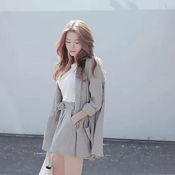 women's suits & blazers flax ladies summer shorts coat temperament suit vintage korean style women office wear blazer feminino clothes, White;black
women's suits & blazers flax ladies summer shorts coat temperament suit vintage korean style women office wear blazer feminino clothes, White;black