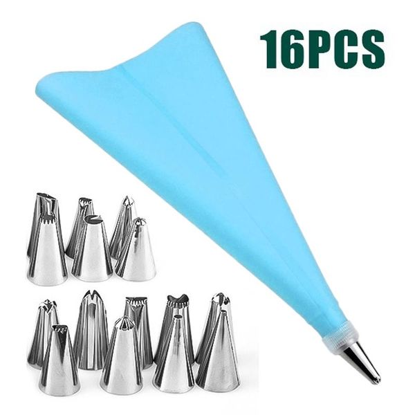 baking & pastry tools 16pcs diy ice piping cream bag reusable stainless steel nozzle tips converter squeeze cake decorating
baking & pastry tools 16pcs diy ice piping cream bag reusable stainless steel nozzle tips converter squeeze cake decorating