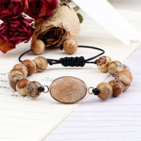 men's beaded bracelet round natural picture stone handmade woven rope couples bracelets&bangles for women charm jewelry pulseras beaded, Black
men's beaded bracelet round natural picture stone handmade woven rope couples bracelets&bangles for women charm jewelry pulseras beaded, Black