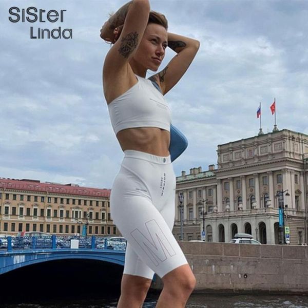 women's tracksuits sisterlinda casual skinny sporty women tracksuit 2piece set letter print tank biker shorts female sportswear matchin, Gray
women's tracksuits sisterlinda casual skinny sporty women tracksuit 2piece set letter print tank biker shorts female sportswear matchin, Gray