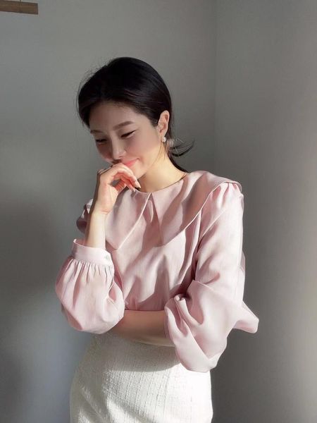 women's blouses & shirts south korea dongdamen proper baby collar ruffle lapel bubble sleeve shirt, White
women's blouses & shirts south korea dongdamen proper baby collar ruffle lapel bubble sleeve shirt, White