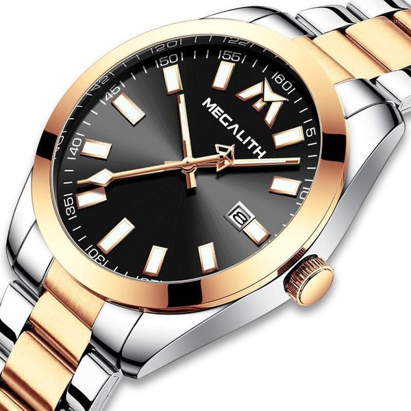 wristwatches wholesale price megalith business men's watches sport waterproof analogue stainless steel band date quartz watch clock man, Slivery;brown
wristwatches wholesale price megalith business men's watches sport waterproof analogue stainless steel band date quartz watch clock man, Slivery;brown