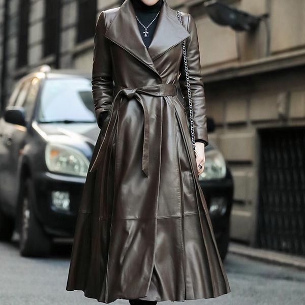 women's leather & faux autumn women winter brand thicken long coat quality sheepskin down warm genuine female outerwear, Black
women's leather & faux autumn women winter brand thicken long coat quality sheepskin down warm genuine female outerwear, Black